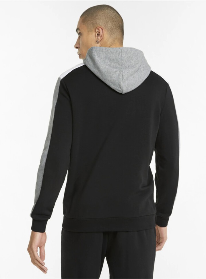 Толстовка мужская Puma ESS+ Block Hoodie черная 84742801 изображение 3