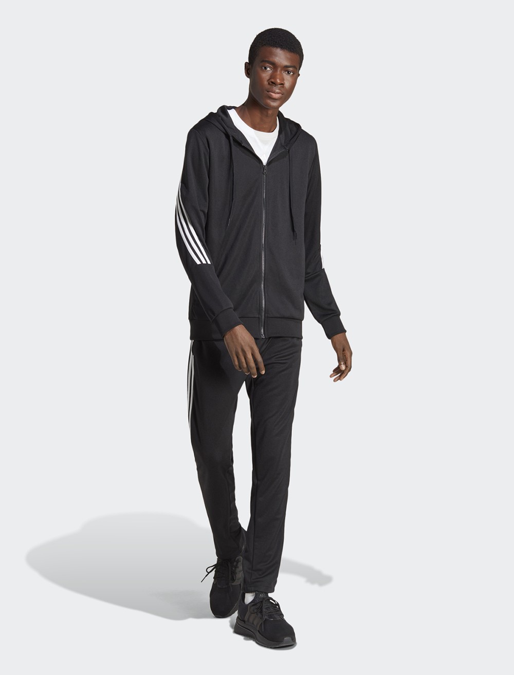 Костюм мужской Adidas M 3S FT TT TS черный IC6766 изображение 2