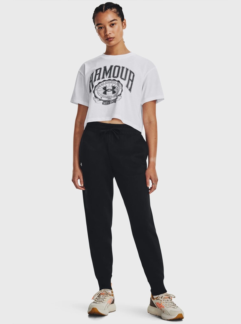 Штани жіночі Under Armour UA Rival Fleece Jogger чорні 1379438-001 — фото 9