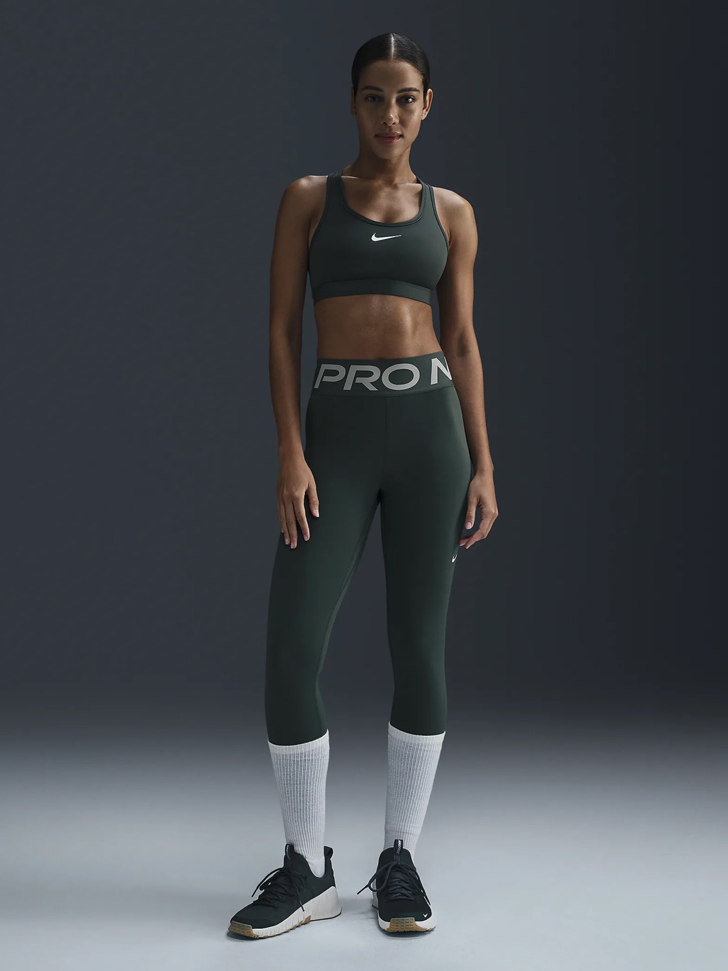 Леггинсы женские Nike W NP SCULPT DF HR TIGHT зеленые FV7382-338 изображение 4