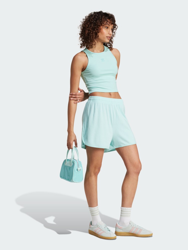 Майка женская Adidas ESS RIB TANK голубая JC9008 изображение 6
