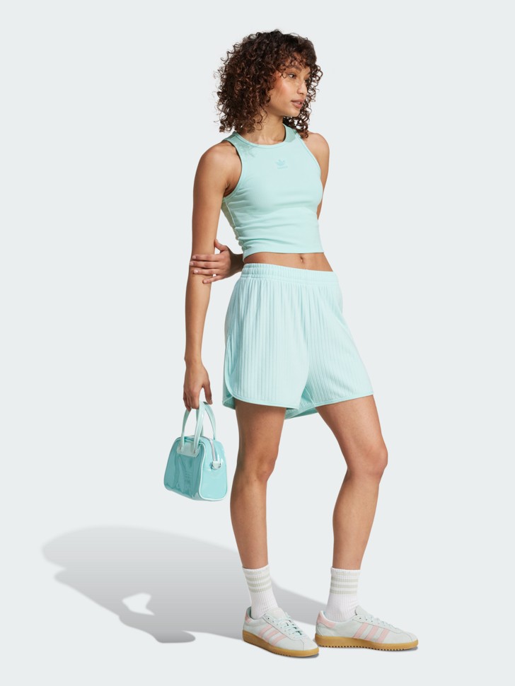 Майка женская Adidas ESS RIB TANK голубая JC9008 изображение 6