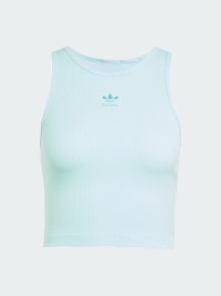 Майка женская Adidas ESS RIB TANK голубая JC9008 изображение 7