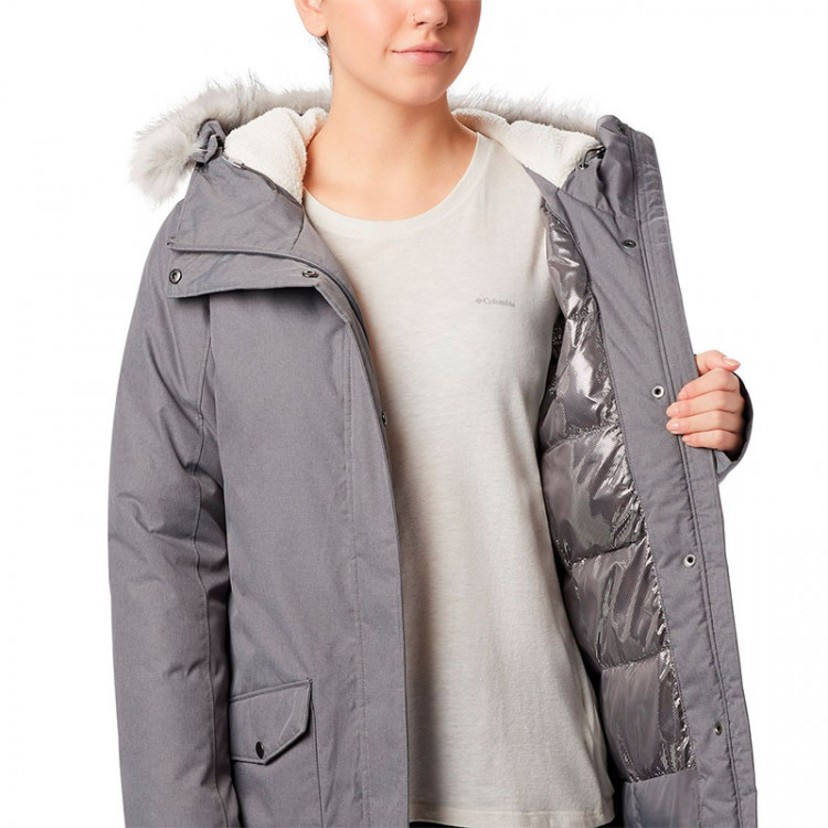 Куртка женская Columbia Suttle Mountain™ Long Insulated Jacket серая 1799751-023 изображение 4