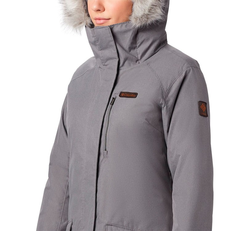 Куртка женская Columbia Suttle Mountain™ Long Insulated Jacket серая 1799751-023 изображение 5