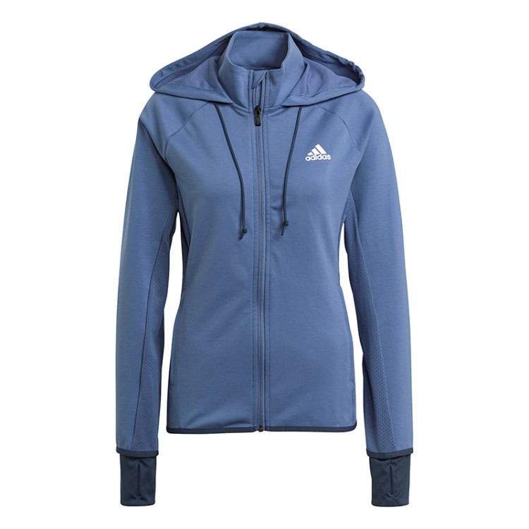 Толстовка женская Adidas W Mt Fz Hd голубая GN5555 изображение 1