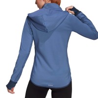 Толстовка женская Adidas W Mt Fz Hd голубая GN5555 изображение 3