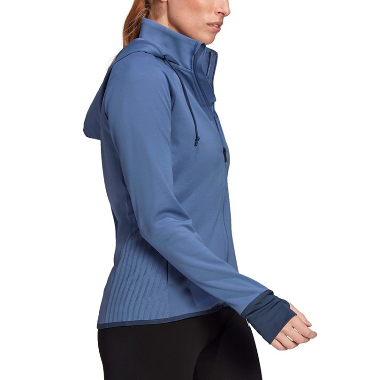 Толстовка женская Adidas W Mt Fz Hd голубая GN5555 изображение 4