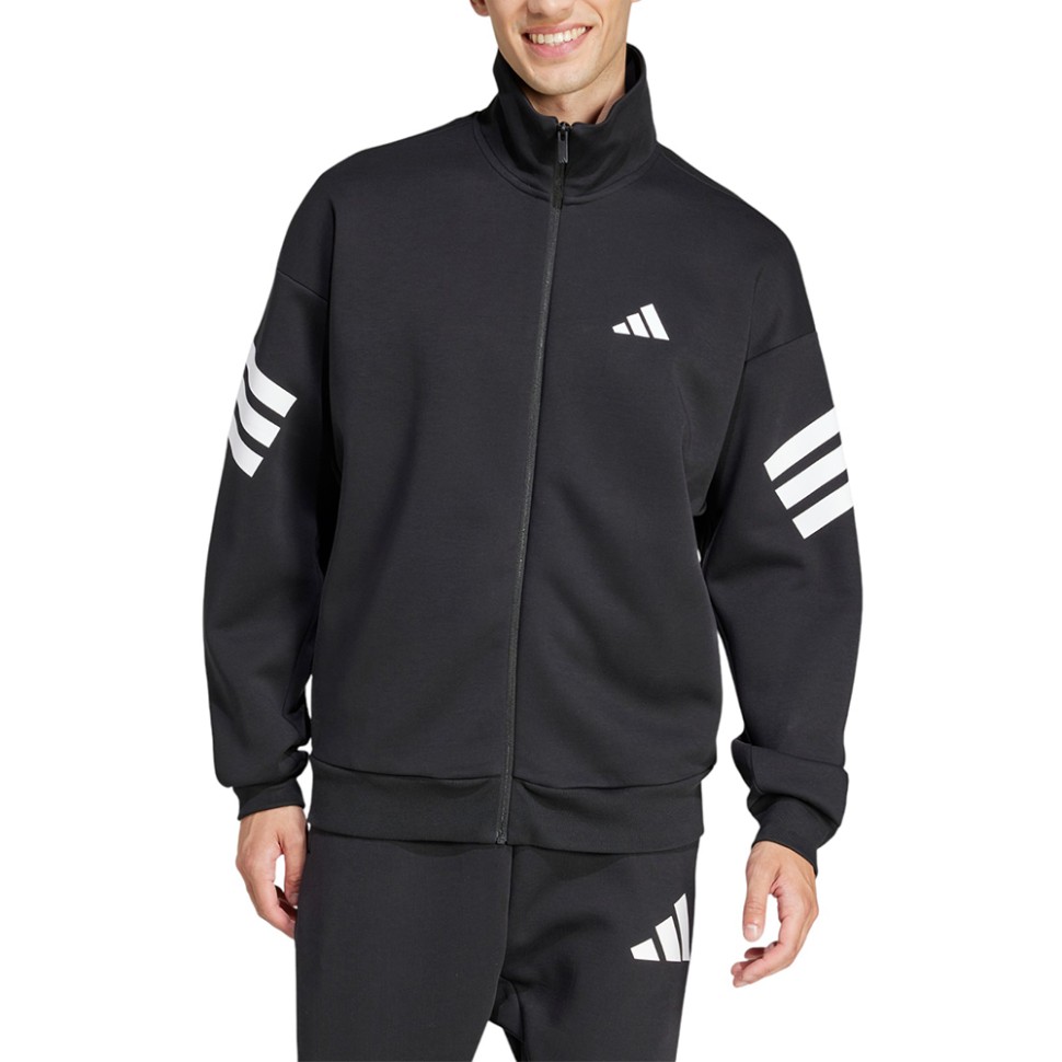 Толстовка чоловіча Adidas M FI 3S TT чорна JD4885 — фото 1