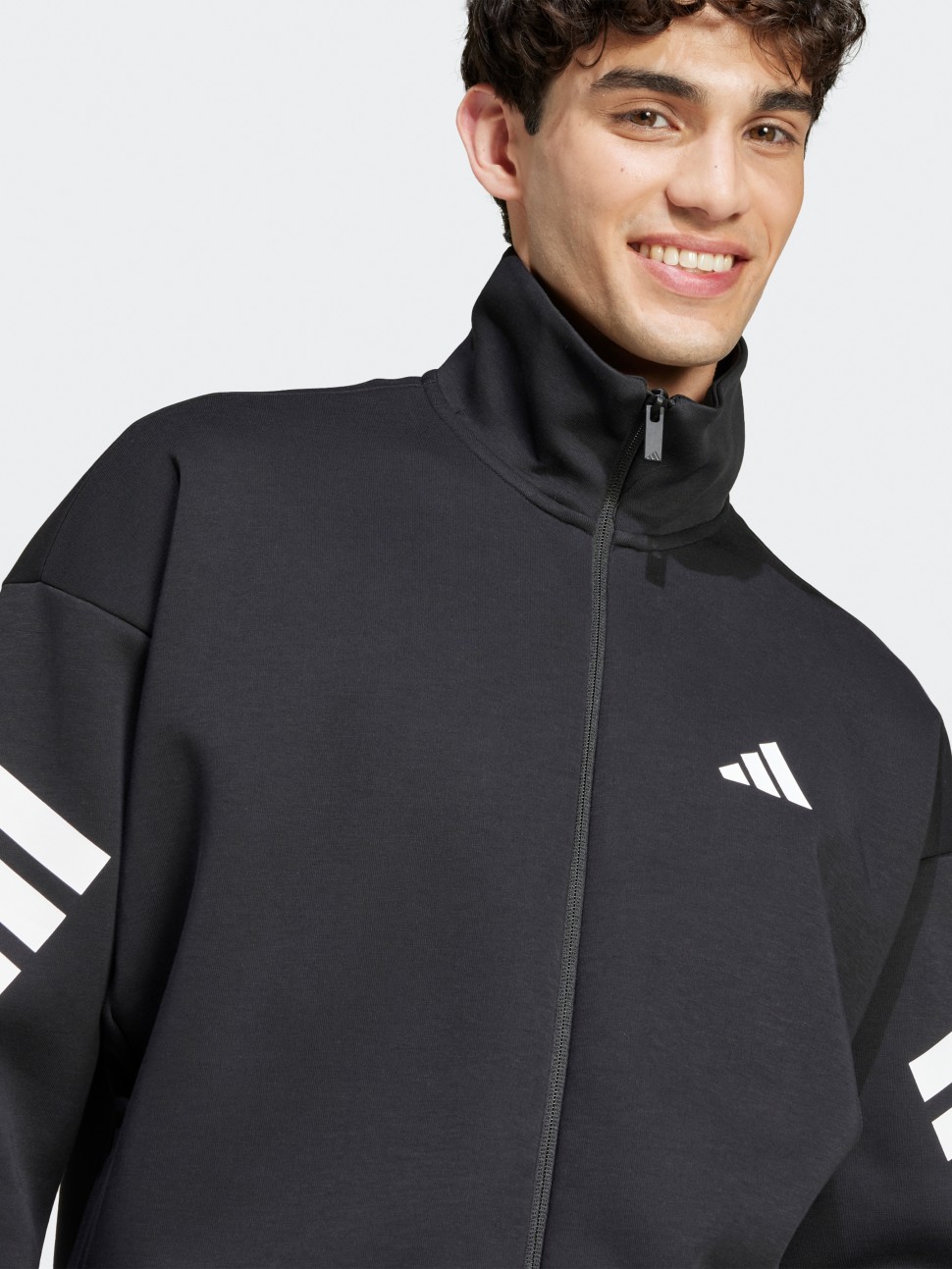 Толстовка чоловіча Adidas M FI 3S TT чорна JD4885 — фото 6