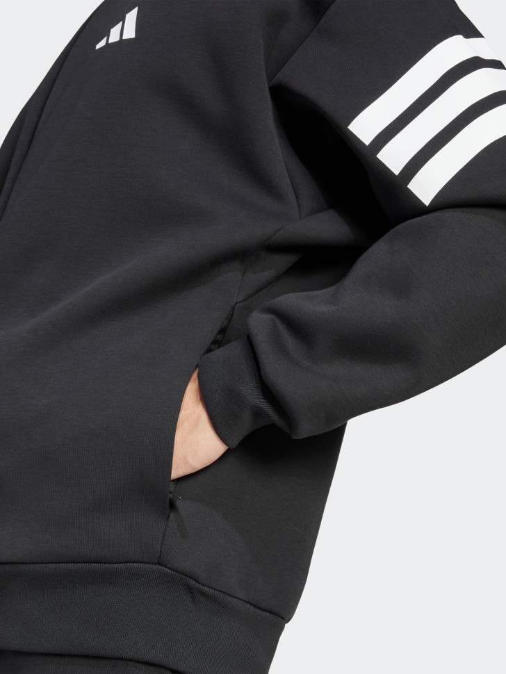 Толстовка чоловіча Adidas M FI 3S TT чорна JD4885 изображение 7