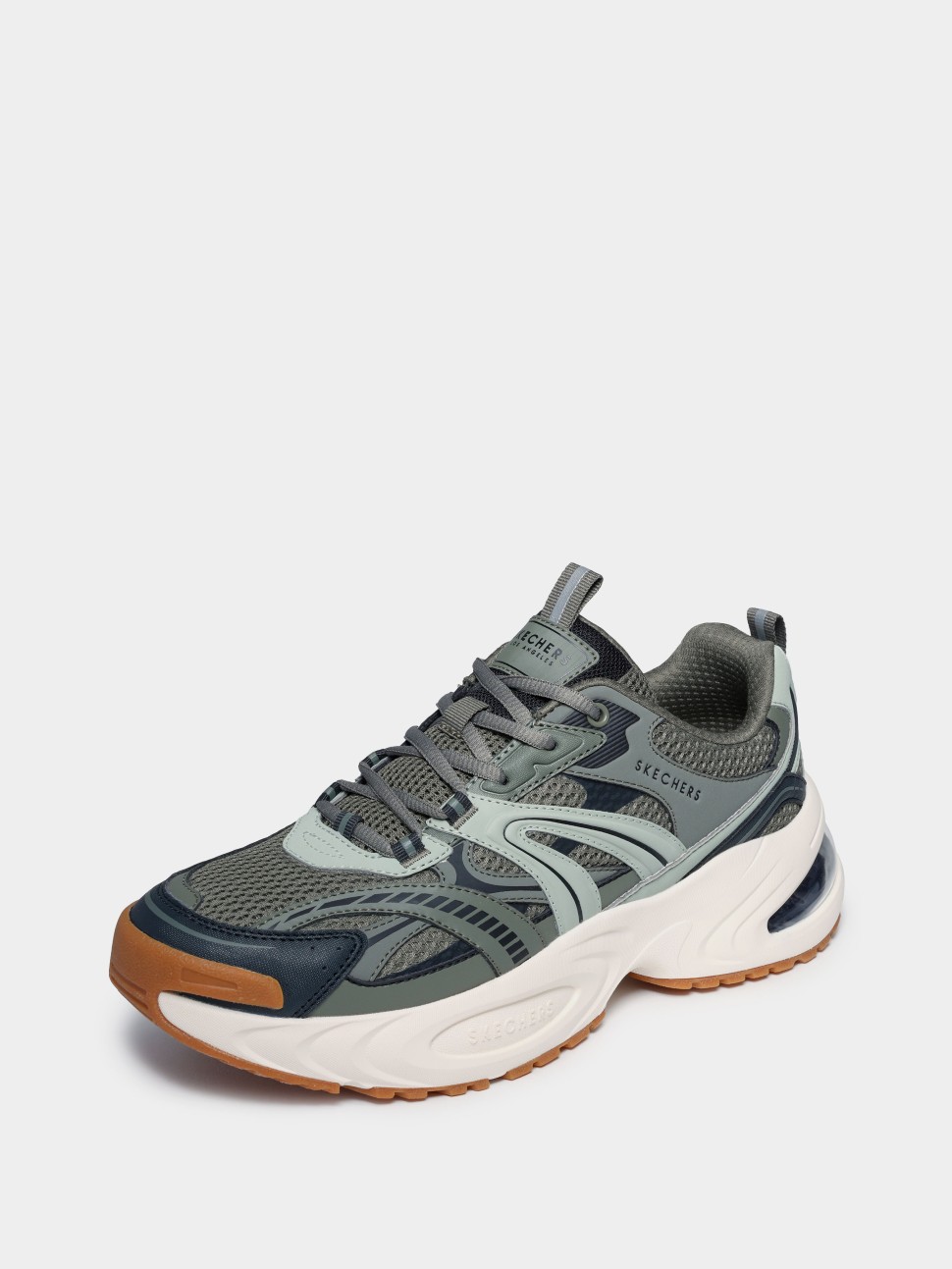 Кроссовки мужские Skechers UNO RYZE оливковые 183199 OLV — фото 3 — Sport City Кроссовки мужские Skechers UNO RYZE оливковые 183199 OLV — фото 3