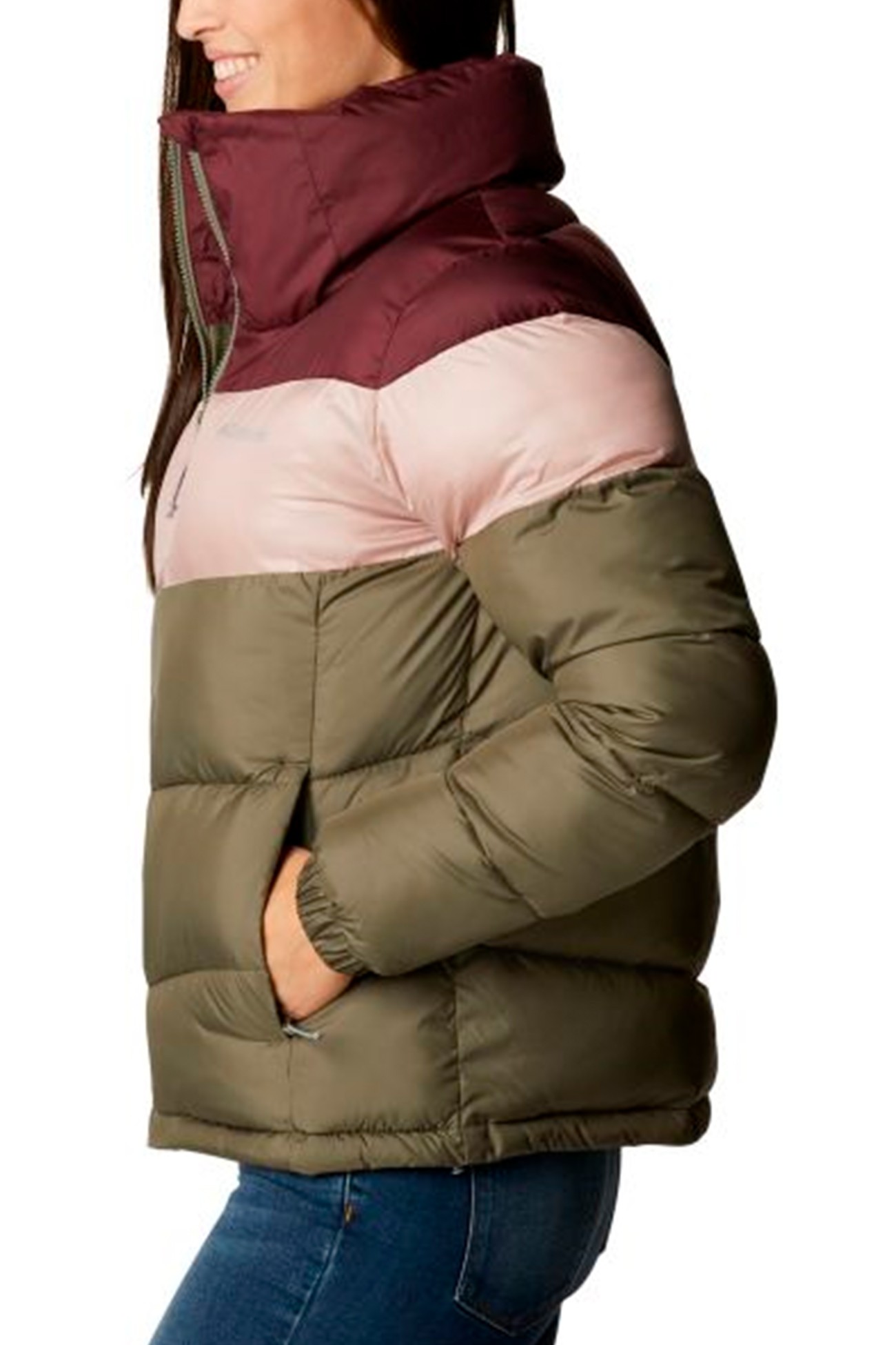 Куртка женская Columbia Puffect™ Color Blocked Jacket зеленая 1955101-397 изображение 2