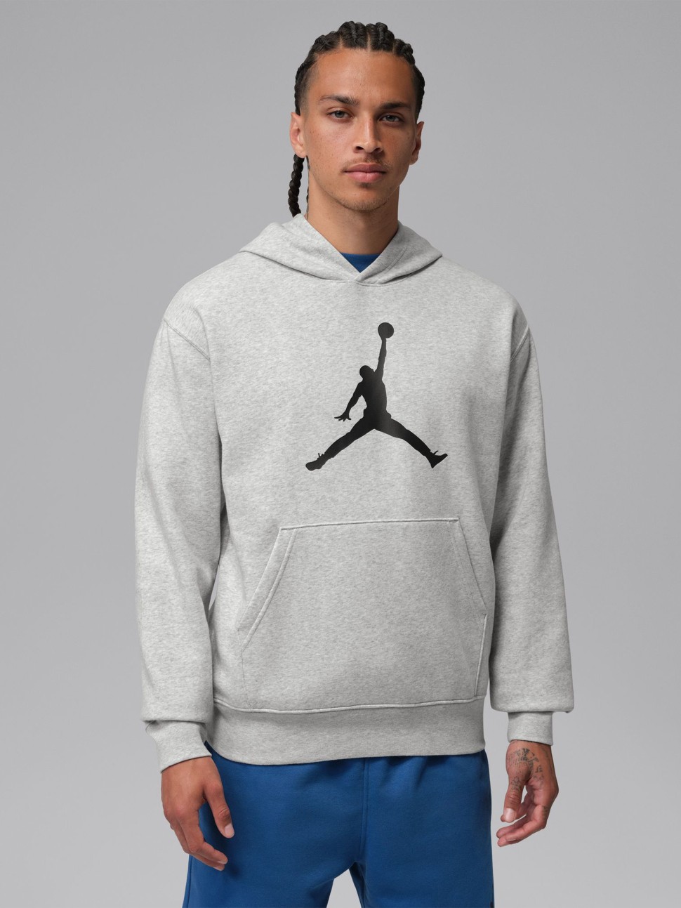 Men's sweatshirt Nike M J JUMPMAN FLC HBR PO 2 gray IR0561-050 — photo 2