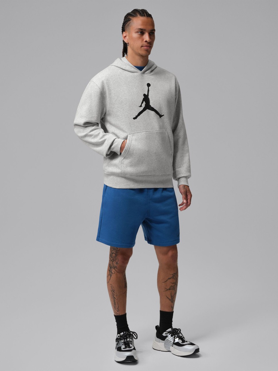 Men's sweatshirt Nike M J JUMPMAN FLC HBR PO 2 gray IR0561-050 — photo 8