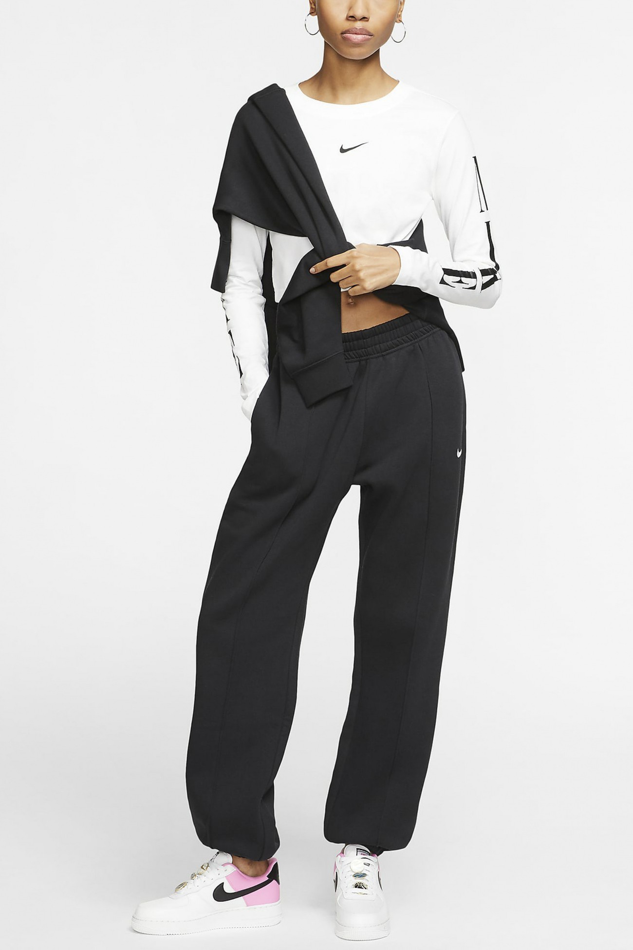 Брюки женские Nike W Nsw Essntl Clctn Flc Mr Pant черные BV4089-010 изображение 2