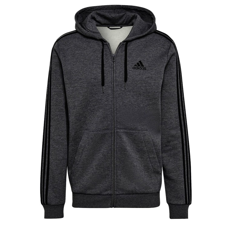 Толстовка мужская Adidas M 3S Fl Fz Hd серая HB0042 изображение 1
