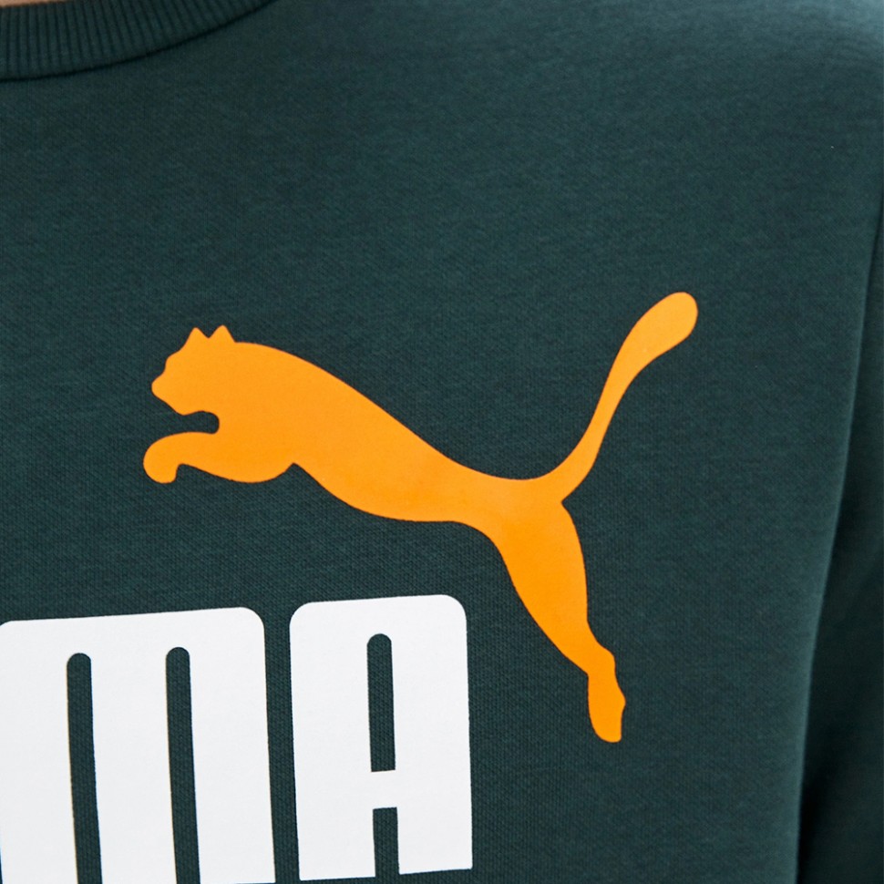 Толстовка чоловіча ESS+ 2 Col Big Logo Crew Puma зелена 58676280  изображение 5