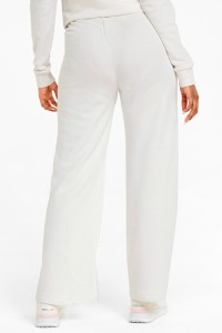 Брюки женские Puma Ess+ Embroidery Wide Pants бежевые 84833399 изображение 3
