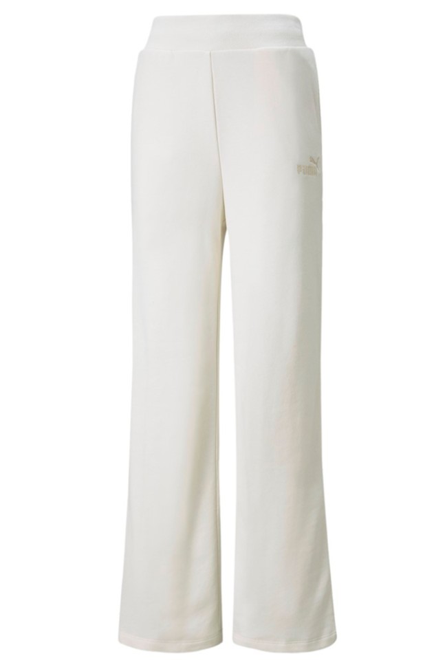 Брюки женские Puma Ess+ Embroidery Wide Pants бежевые 84833399 изображение 4