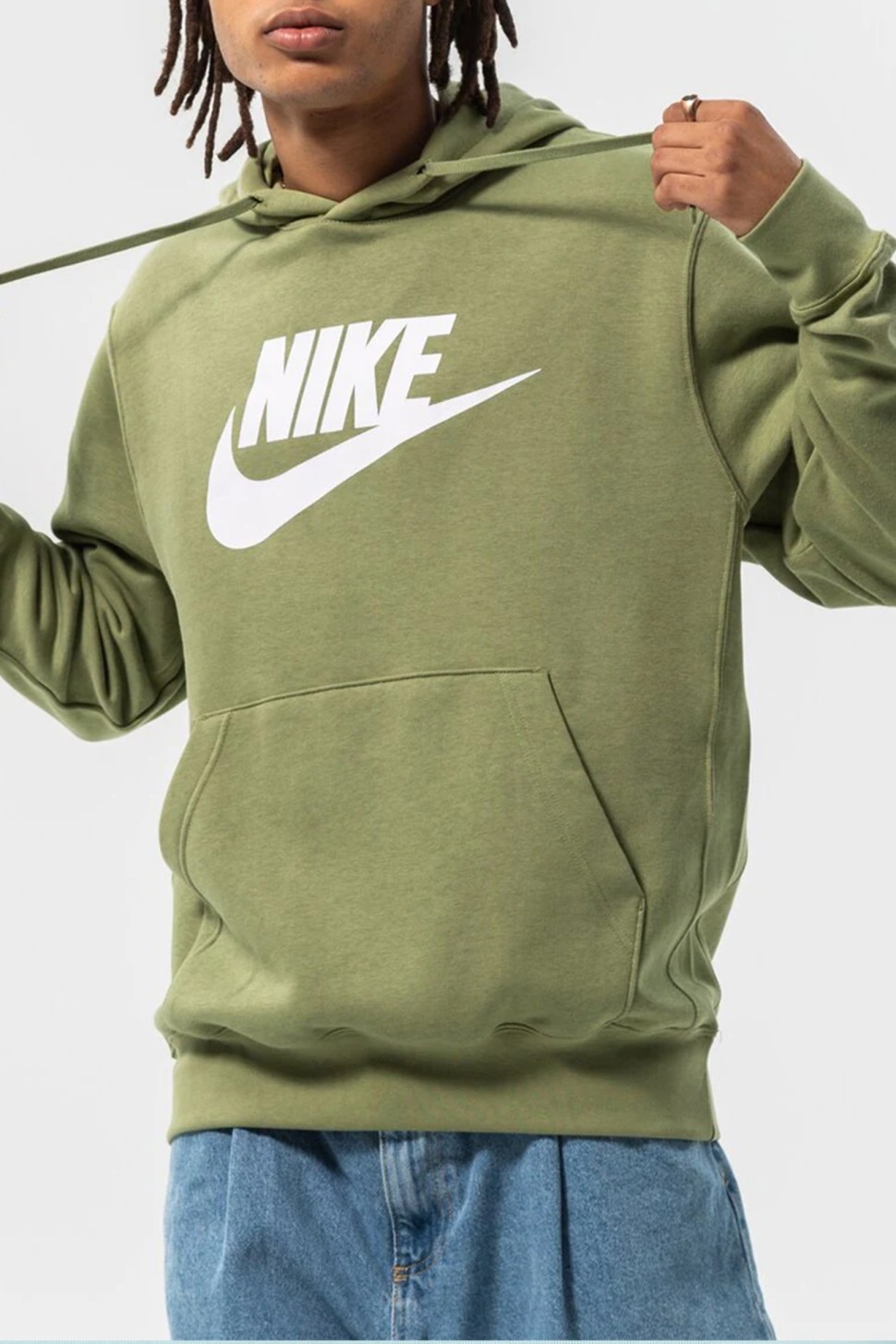Толстовка чоловіча  Nike M Nsw Club Hoodie Po Bb Gx хакі BV2973-334 — фото 2