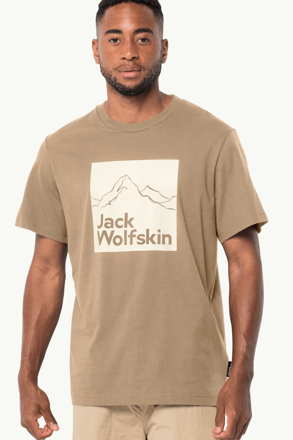 Футболка чоловічі Jack Wolfskin BRAND T M жовта 1809021-5156 — фото 2