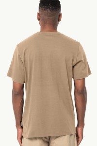 Футболка чоловічі Jack Wolfskin BRAND T M жовта 1809021-5156 изображение 3
