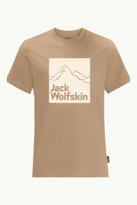 Футболка чоловічі Jack Wolfskin BRAND T M жовта 1809021-5156 изображение 4