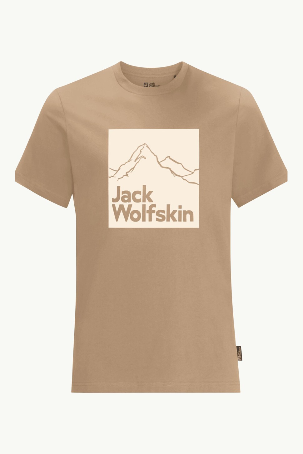Футболка чоловічі Jack Wolfskin BRAND T M жовта 1809021-5156 — фото 4