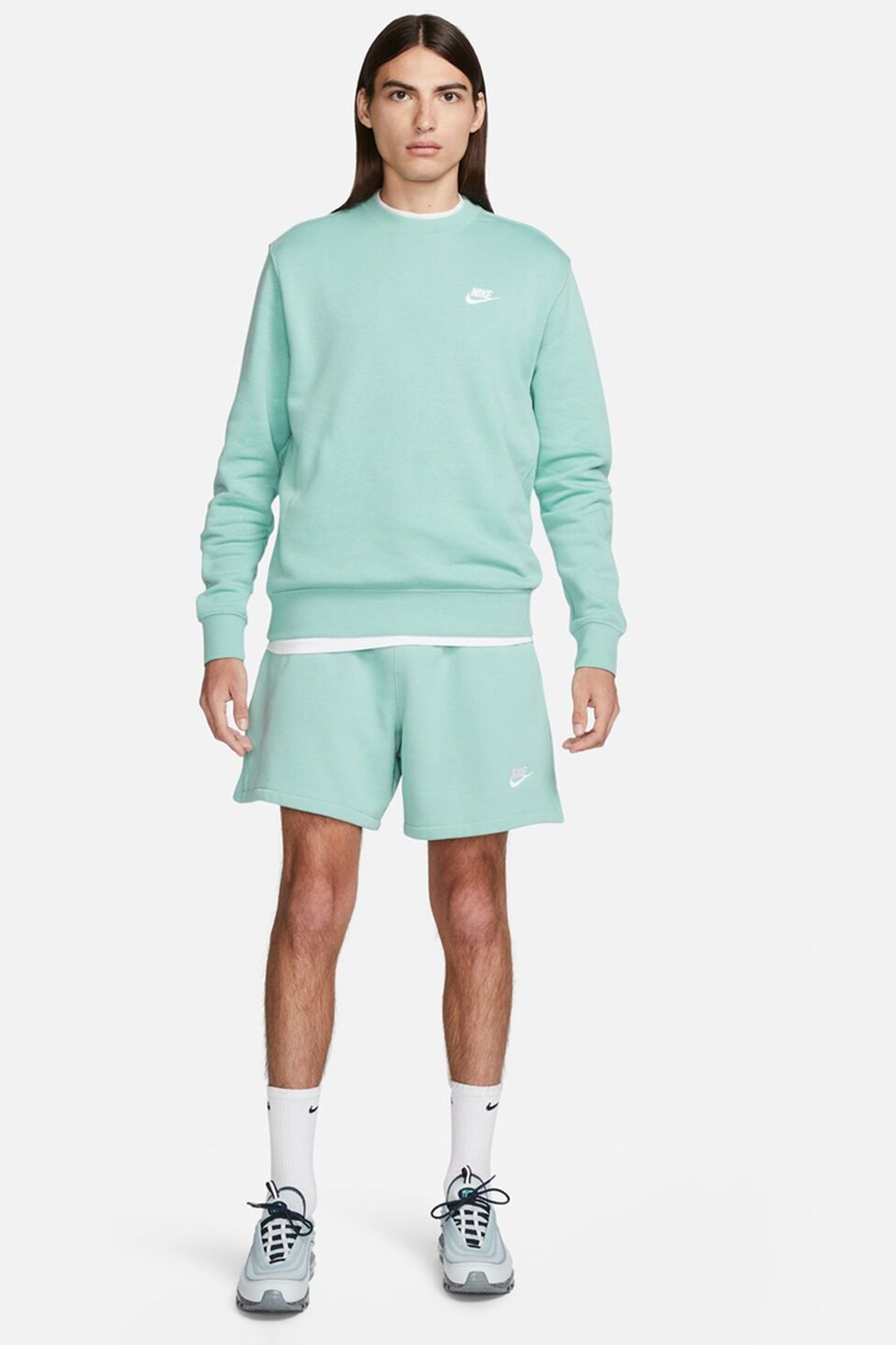 Толстовка чоловіча Nike M NSW CLUB CRW BB м'ятна BV2662-309 изображение 6