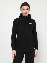 Толстовка жіноча Puma ESS Small Logo Full-Zip Hoodie FL чорна 58681101 изображение 2