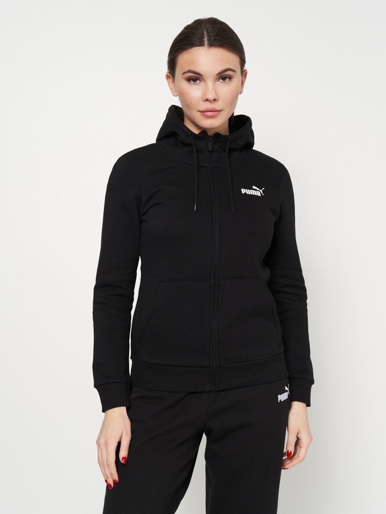 Толстовка жіноча Puma ESS Small Logo Full-Zip Hoodie FL чорна 58681101 изображение 2