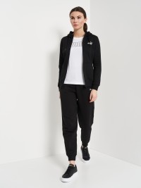 Толстовка жіноча Puma ESS Small Logo Full-Zip Hoodie FL чорна 58681101 изображение 5