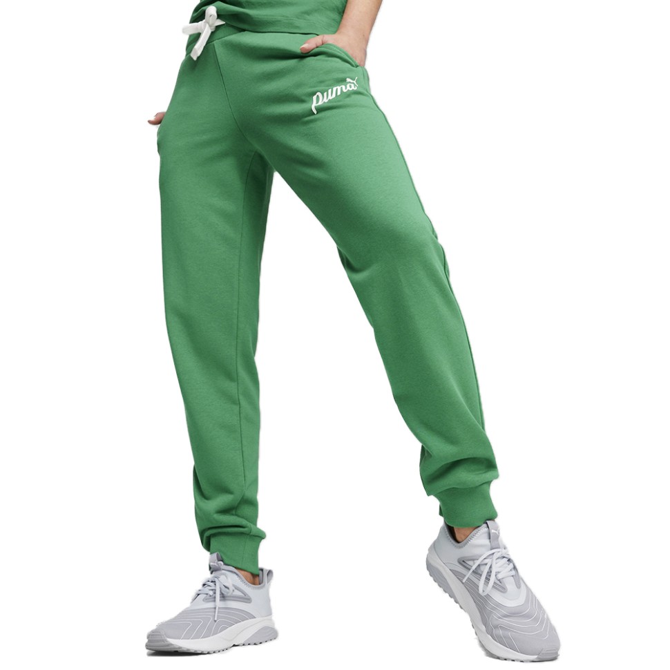 Штани жіночі Puma ESS+ BLOSSOM Script Pants TR зелені 67935086 — фото 1