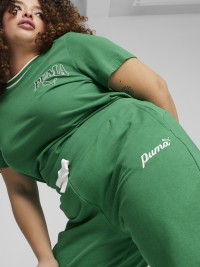 Штани жіночі Puma ESS+ BLOSSOM Script Pants TR зелені 67935086 изображение 5