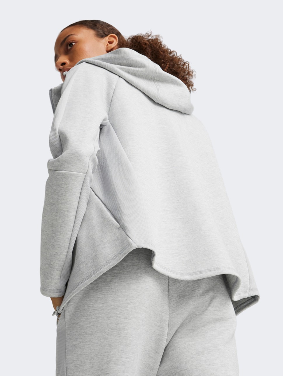 Толстовка жіноча Puma EVOSTRIPE FZ Hoodie сіра 67787804 — фото 3