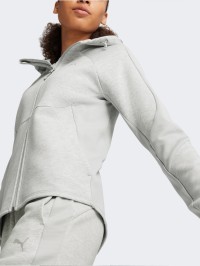 Толстовка жіноча Puma EVOSTRIPE FZ Hoodie сіра 67787804 изображение 6