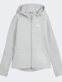 Толстовка жіноча Puma EVOSTRIPE FZ Hoodie сіра 67787804 изображение 7