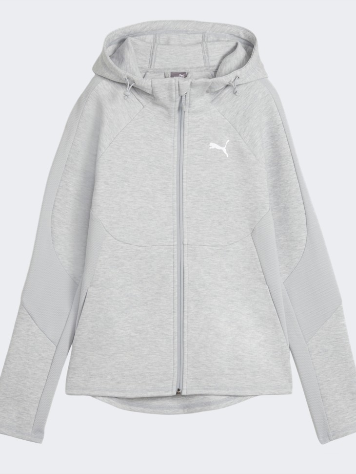 Толстовка жіноча Puma EVOSTRIPE FZ Hoodie сіра 67787804 изображение 7