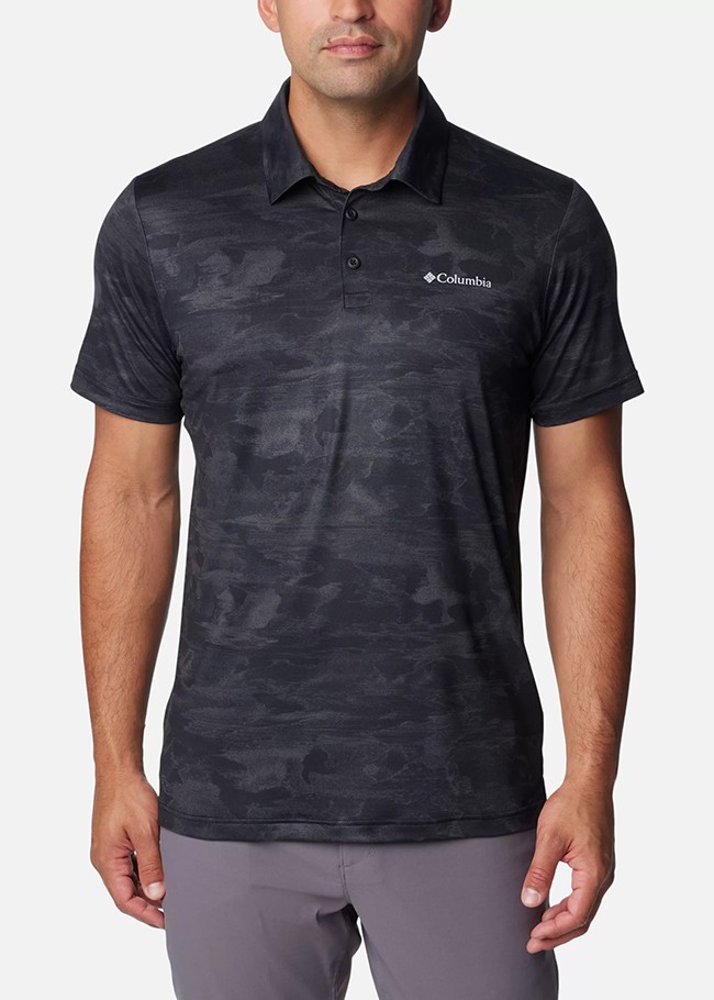Поло мужское Columbia TECH TRAIL™ NOVELTY POLO черное 2036881-010 изображение 2