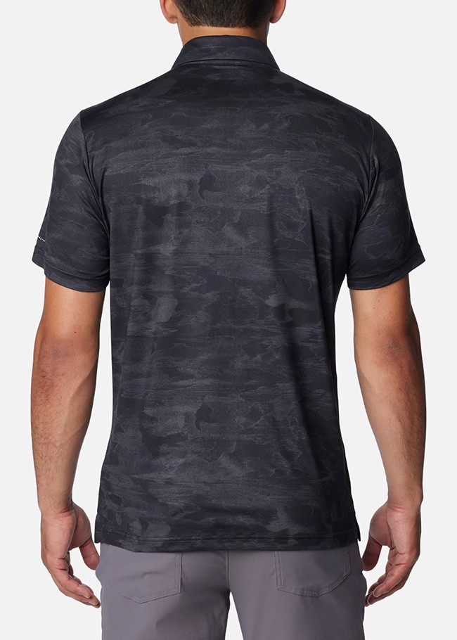 Поло мужское Columbia TECH TRAIL™ NOVELTY POLO черное 2036881-010 изображение 3
