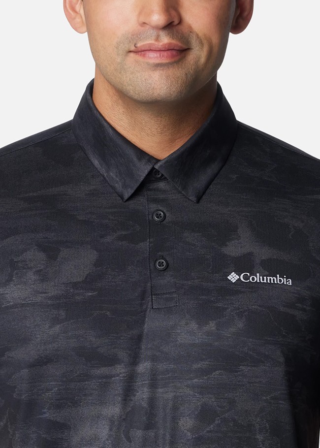 Поло мужское Columbia TECH TRAIL™ NOVELTY POLO черное 2036881-010 изображение 4