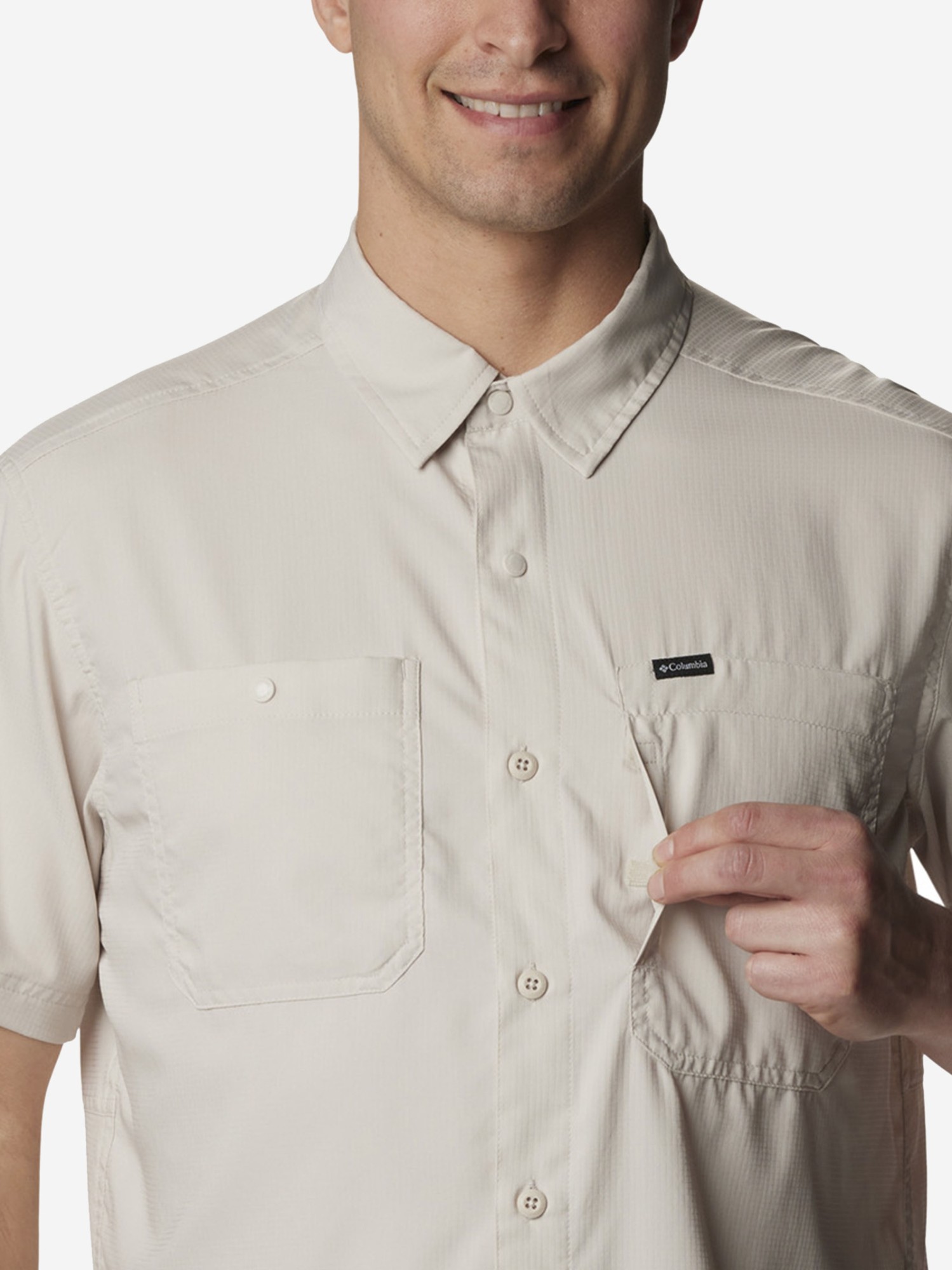 Рубашка мужская Columbia Silver Ridge™ Utility Lite Short Sleeve бежевая 2030721-278  изображение 4