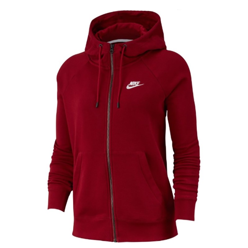 Толстовка женская Nike W Nsw Essntl Fz Flc бордовая BV4122-677 изображение 1