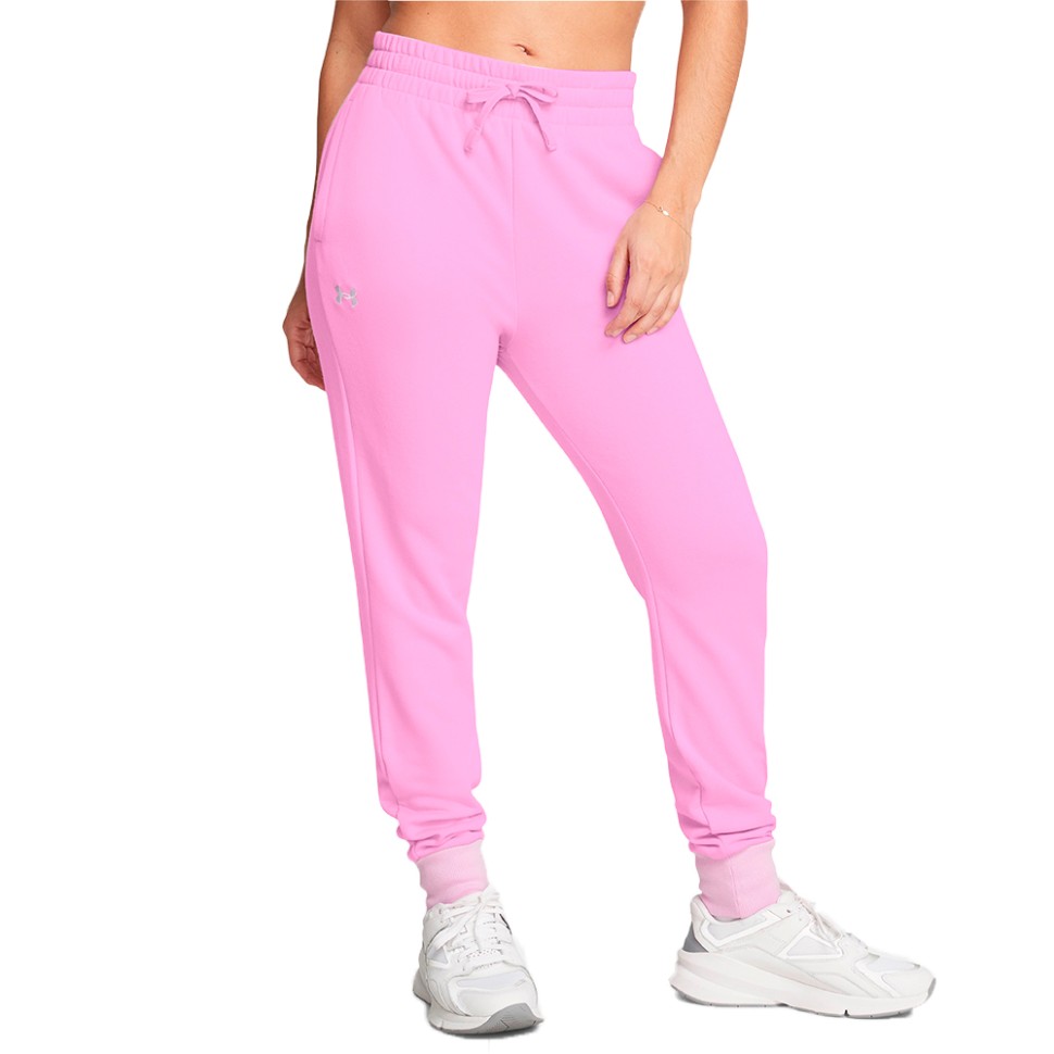 Штани жіночі Under Armour UA Rival Fleece Jogger рожеві 1379438-638 — фото 1