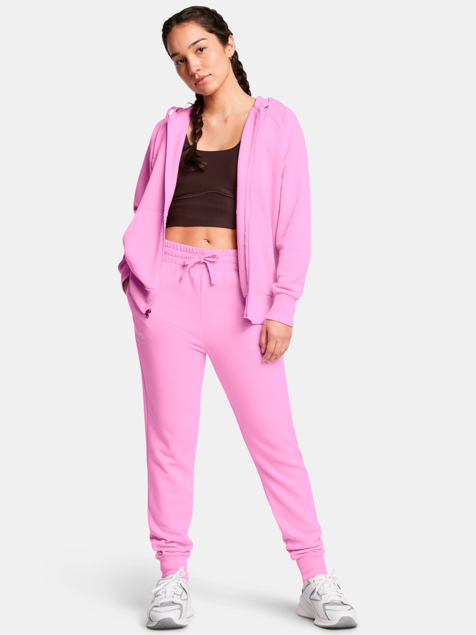 Штани жіночі Under Armour UA Rival Fleece Jogger рожеві 1379438-638 — фото 4