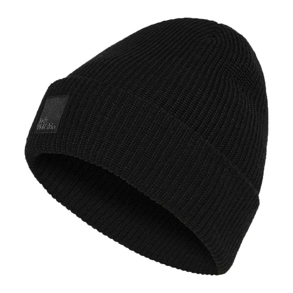 Шапка Jack Wolfskin WANDEREST BEANIE чорна A61997-6502 — фото 1