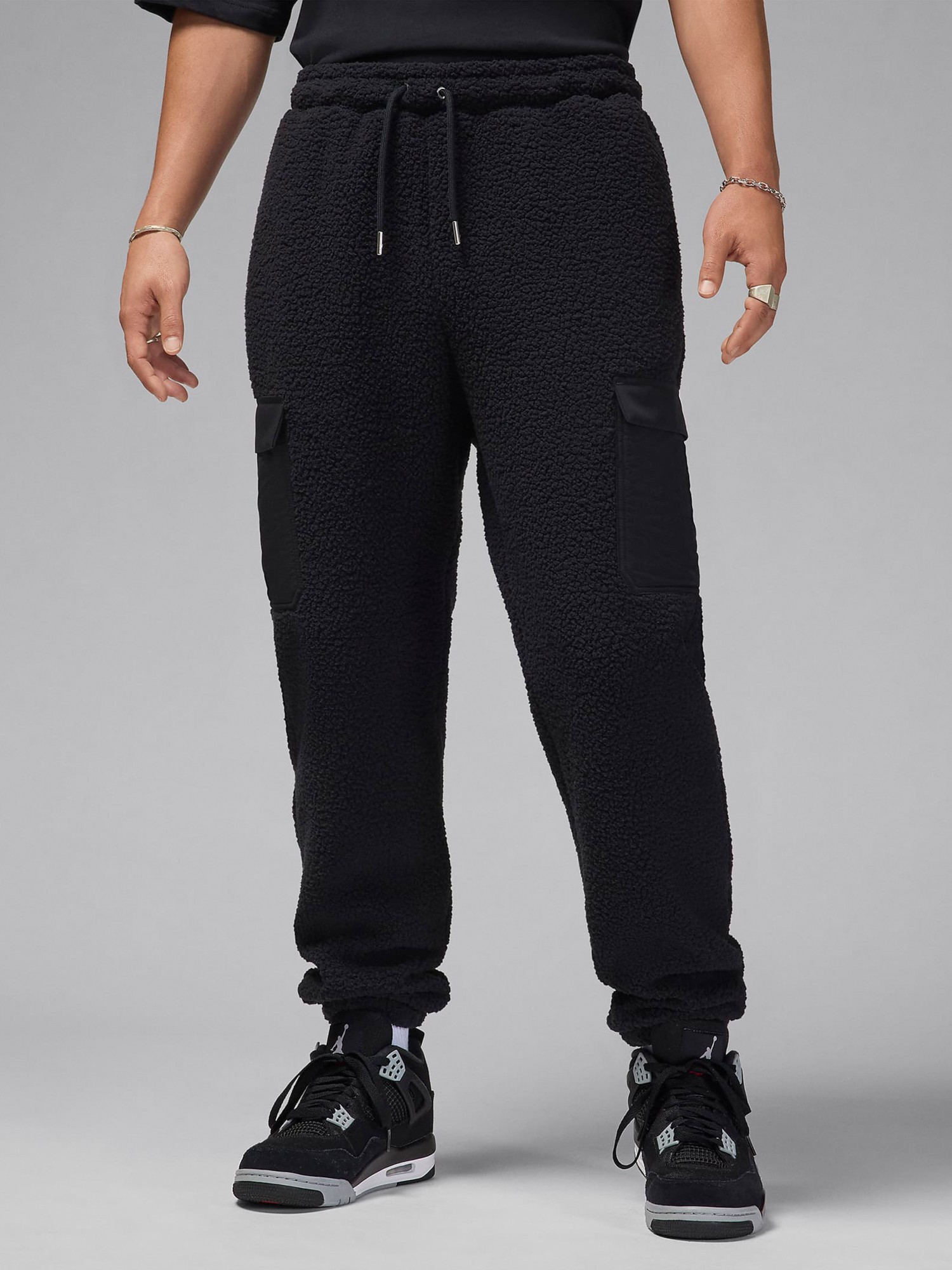Брюки мужские Nike M J FLIGHT SHERPA PANT черные FV7450-010 изображение 2