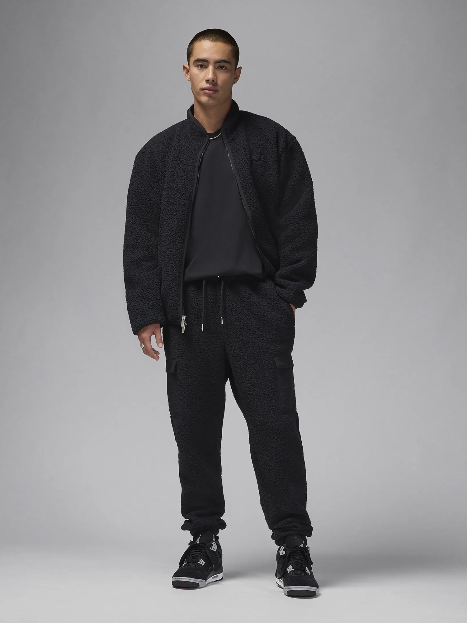 Брюки мужские Nike M J FLIGHT SHERPA PANT черные FV7450-010 изображение 8