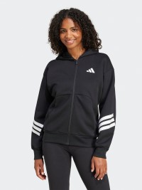 Толстовка жіноча Adidas W FI 3S FZ HD чорна JE0171 изображение 3
